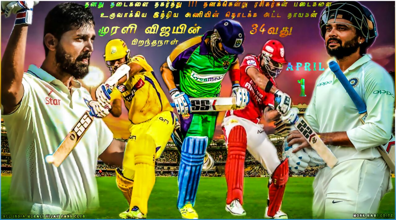 Happy birthday Murali Vijay Bro                       