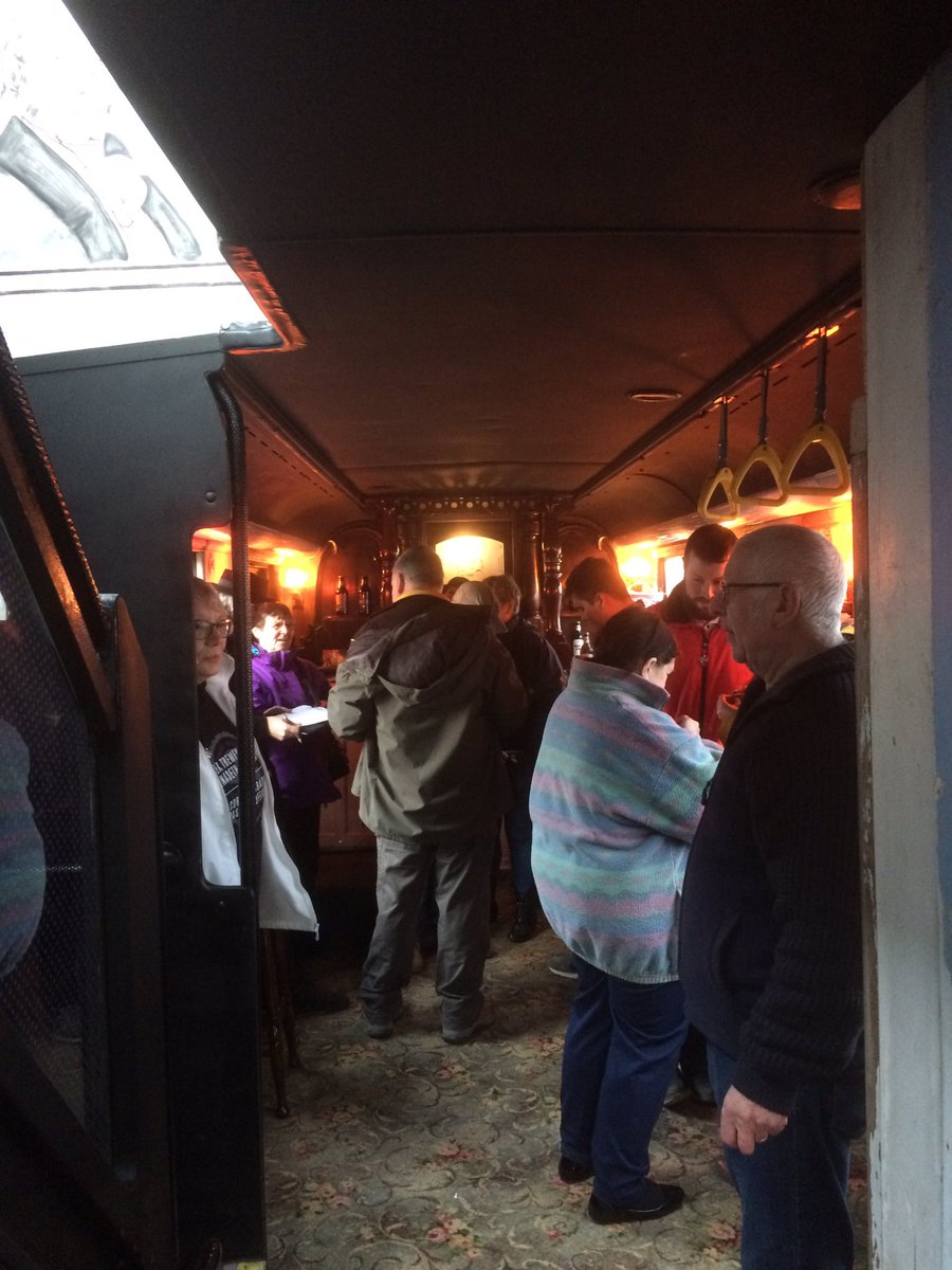 TickBoxBus's tweet image. Our landlady in Ticky&apos;s Tavern this evening is Tracee. If you&apos;re at the #ManEngine afterdarker at #Geevor come see us in the Tick Box Bus