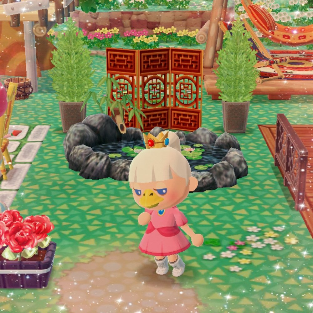 AC_Meowkittah's tweet photo. Princess Ducky Peach 👑🐥🍑✨ #AnimalCrossing #PocketCamp #MarioEvent https://t.co/3UACteWIOM