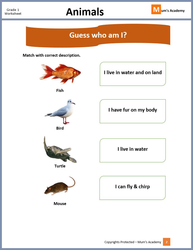 mum s academy on twitter grade 1 worksheet animals https t co uvz4qxjbgr https t co qa8fu6papd twitter