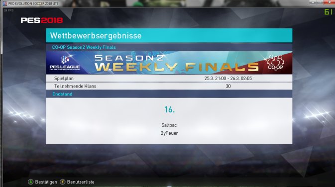 SaltpacYT's tweet photo. WOW. Was eine Leistung bei der 2 Season der PES Weekly COOP Finals haben @DragonSuperman7 @SaschaFeuer &amp; @YetiFaun die Finals erreicht und sind das 16. beste Team geworden. Stark Jungs 👍💪💪 #ESportReady @officialpes https://t.co/pq5b1rgDW7