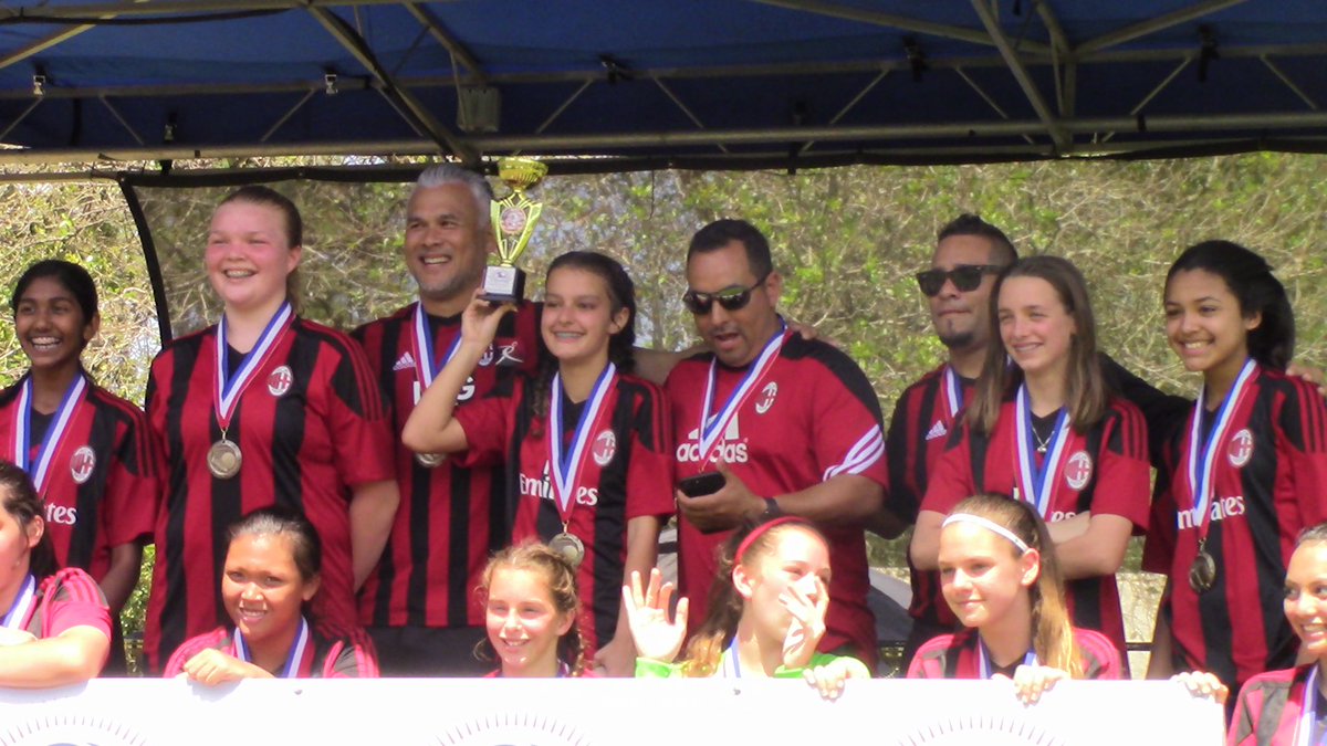 TexasSportsGrp's tweet photo. AC Milan Recagno congrats for winning the final against lady cosmos!
#texaseastercup2018 #soccer #tournament #meyerpark #easterweekend https://t.co/dpZEbhnf56