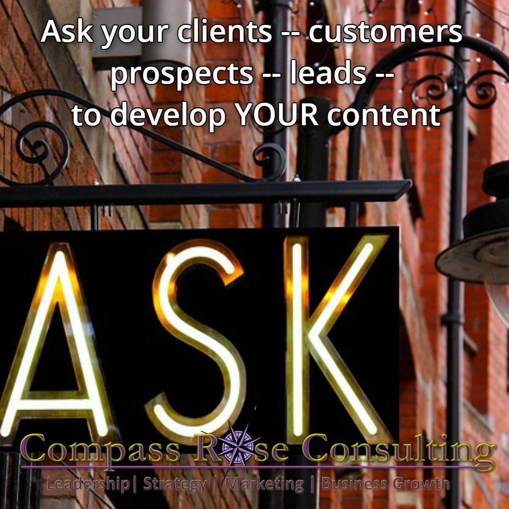donnaprice's tweet image. Your clients and customers are your best source for content ideas.  Ask. Listen. And then answer. #profitabilityaccelerators #profitabilitytips #businesshelp #makeithappen
