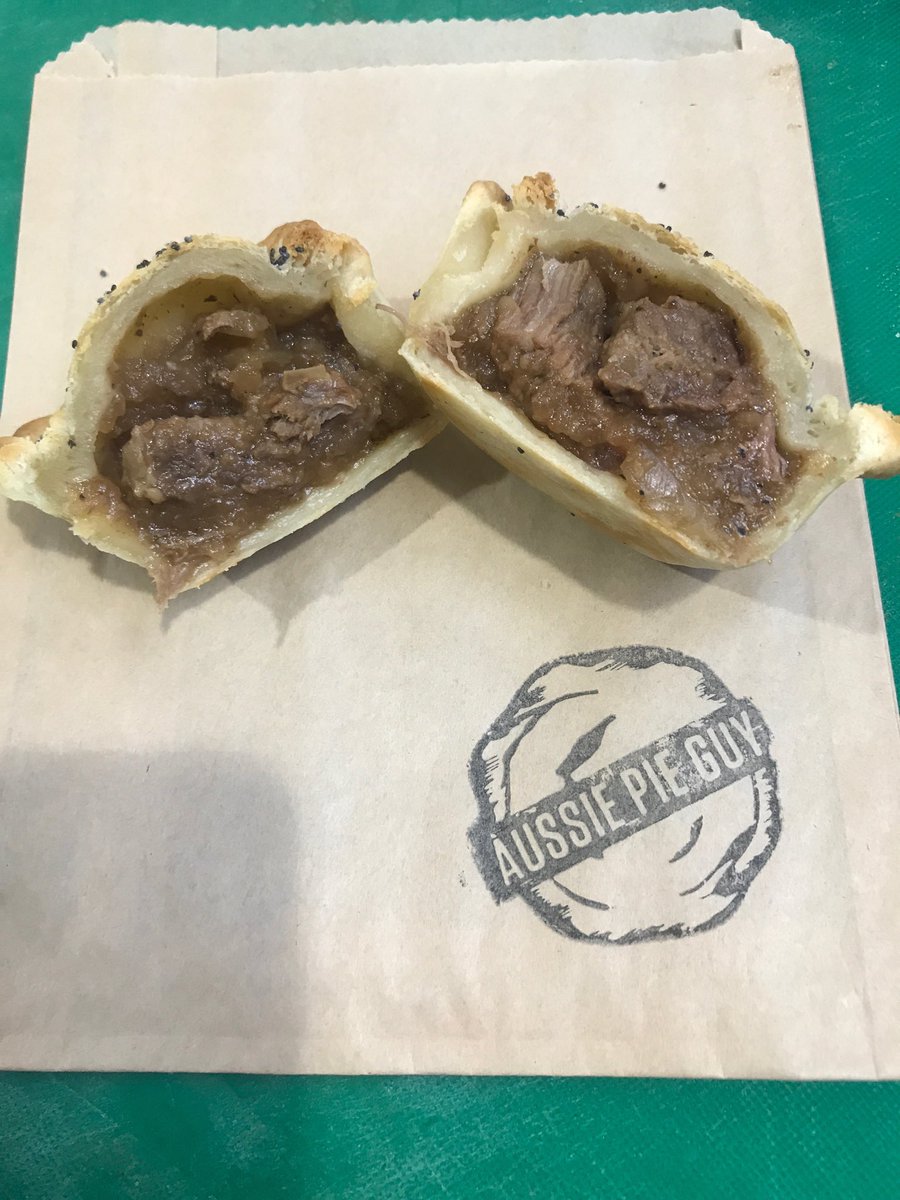 Serving up pie samples at the Gourmet Warehouse!!!!  Below is our Aussie Pie - steak braised in Howe Sound Ale, black pepper and Walla Walla onion . Delicious!! #Aussie #pieday #food