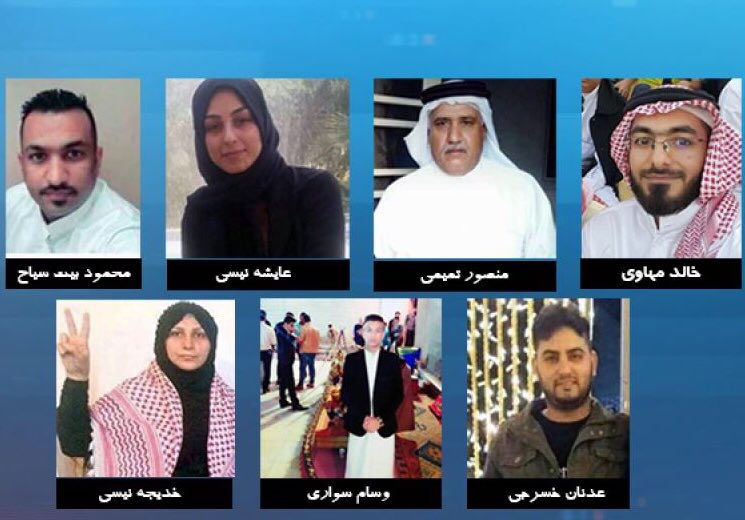 sheriran95's tweet photo. Detainees at the #Ahwaz protests: Adnan Khursaji, Saad Nawasari, Mohammad Hazbayan, Mohammad Jalil Kenon, Assad Nawasari from #Kot_Abdallah, Mansour Tamimi, Khalid Mahawi, Mahmoud Bait Saiah, Khadija Nissi & Ayesha Nissi, 19, from Sha'ybia & Sisam from #Sepidar #Arabs #Iran https://t.co/bw8buqZ9e7