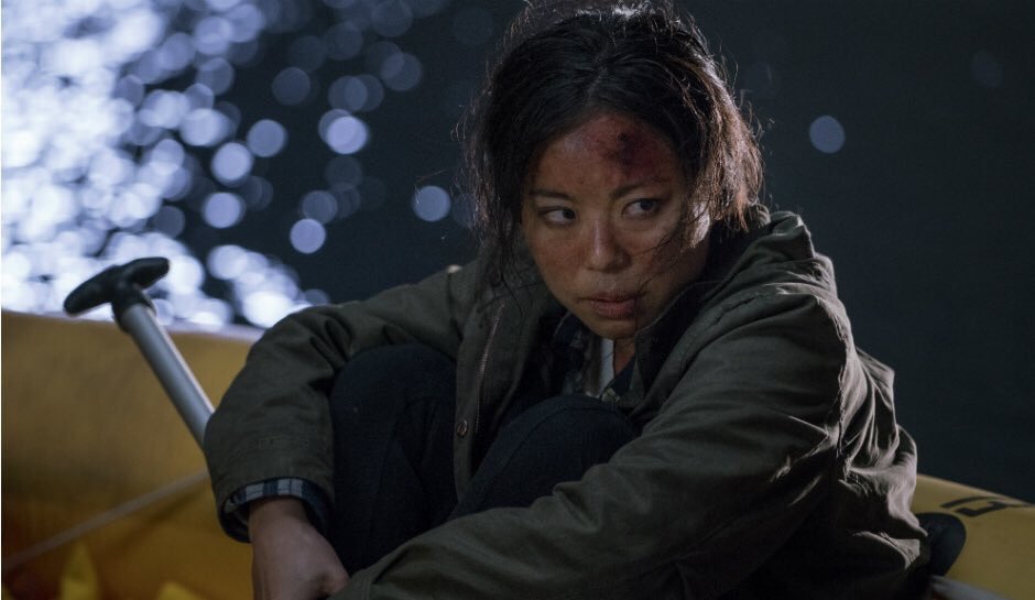 TWalkingDWorld's tweet photo. #FTWDCP "Alex" played by @TheMichelleAng. Plane crash survivor. Later joined with pirate group. #Flight462-S2E5. Status: UNKNOWN. #FearTWD https://t.co/I2w5QgqnIO