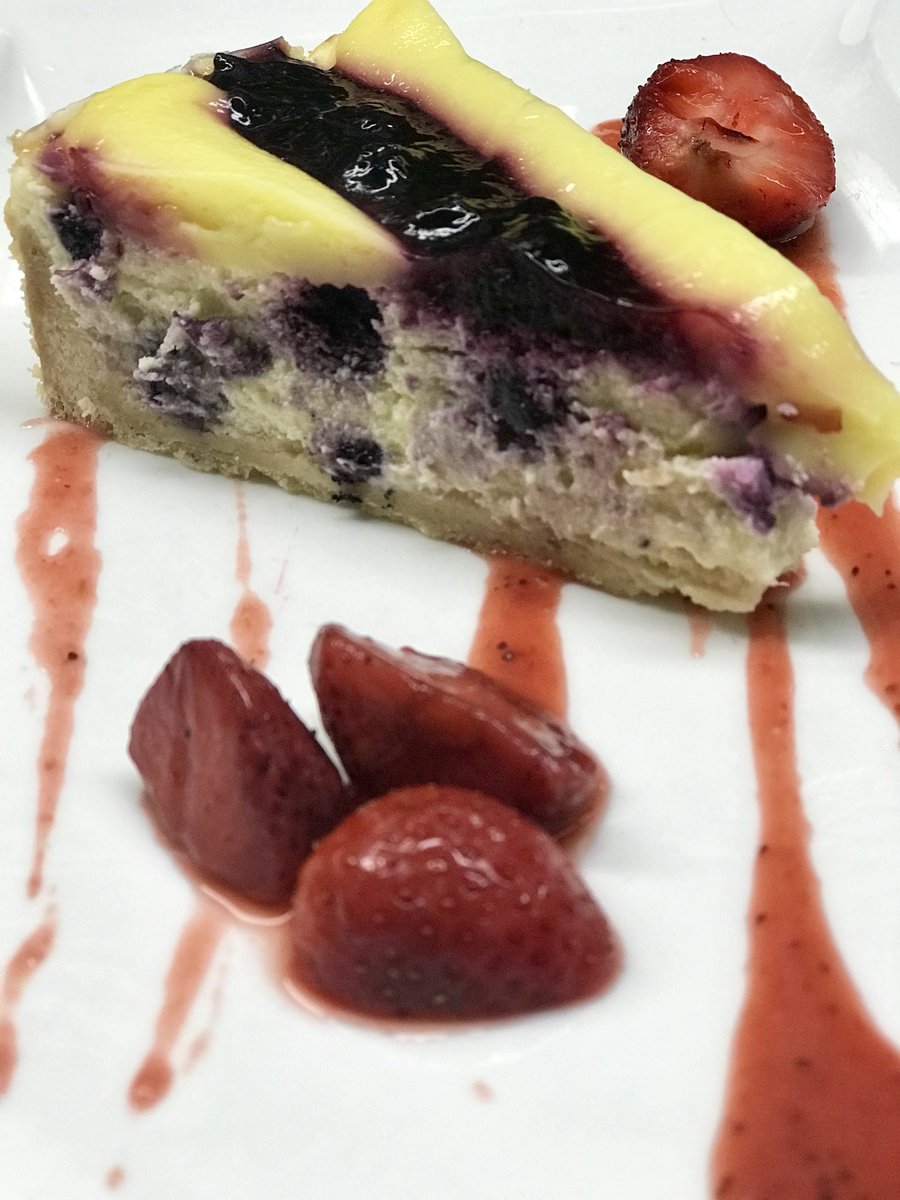 Hungry? Blueberry cheesecake is calling your name