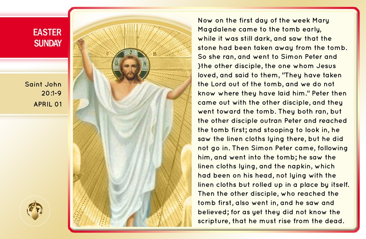 #DailyGospel Solemnity of the Easter Sunday
Now on the first day of the week Mary Magdalene came to the tomb early, while it was still dark. #Sunday
Christ Is Risen! Happy Easter!