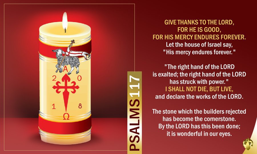 O give thanks to the LORD, for he is good; 
his steadfast love endures forever! 
Christ Is Risen! Happy Easter!
#PsalmOfTheDay