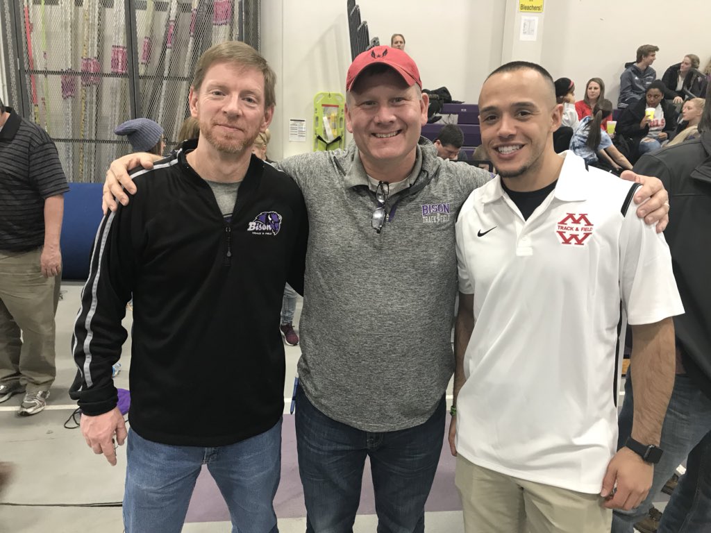 Bison Track and Field Great Kaleb Stevens, Head Boys Coach Mankato West