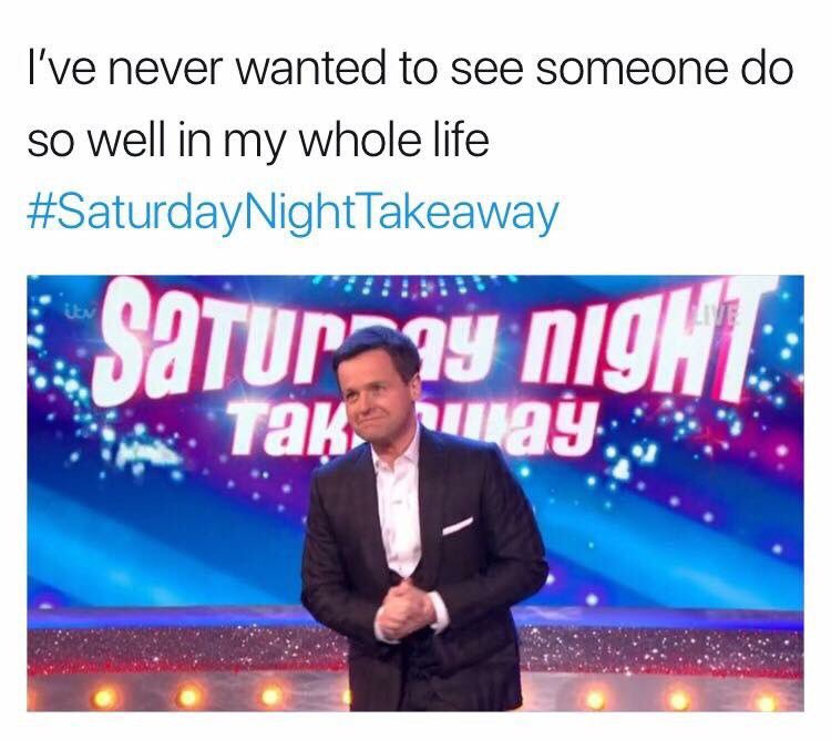 thisisheart's tweet photo. How fab was Dec tonight? Take a bow, sir 🙌 #SaturdayNightTakeaway https://t.co/mqu3CpjaFN