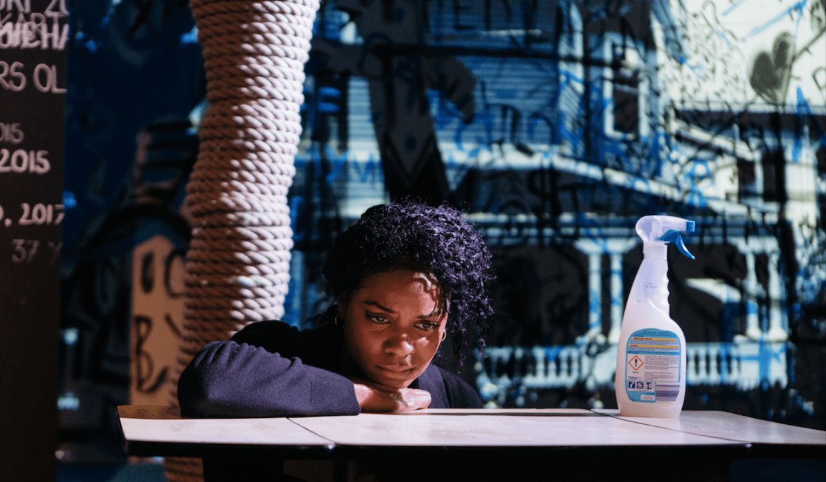 Martenstyn's tweet photo. Wow. Just wow. So incredibly lucky to catch #BrerCotton @theatre503 on the last day. Absolutely incredible work from @RAWeiseArtist, fantastic performances by @kizadeen @_michaelajao @TAToussaint @AlexCampbellRed + Ellie Turner & a stunning set. WELL DONE ALL! 🙌🏾 #503Brer https://t.co/waQuYIr5Zo