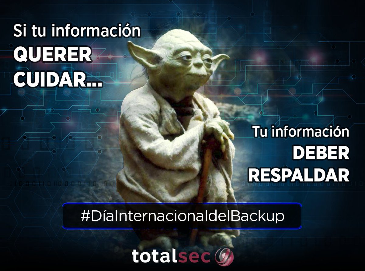 totalcybersec's tweet photo. ¡¡OYE!! Recuerda respaldar tu información para evitar alguna incidencia de seguridad. No perderla también es tu responsabilidad #DíaInternacionalDelBackup #SomosTotalsec https://t.co/iXYVBxkt04