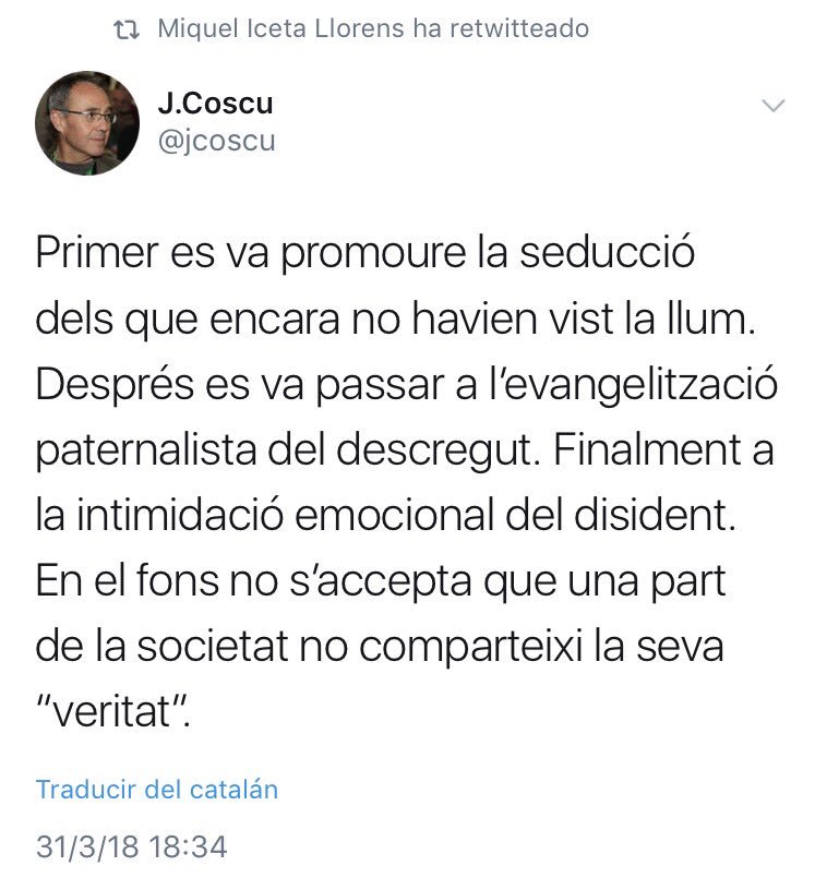 AlbanoDante76's tweet photo. Gent a la presó, gent a l'exili, gent sense un ull, gent apallisada, feixistes cremant edificis, profesors davant un jutge... Però la cosa va de "intimidació emocional". Coscu col.laborant amb el relat de la caverna. Iceta retuit. https://t.co/yzIm1QICIu