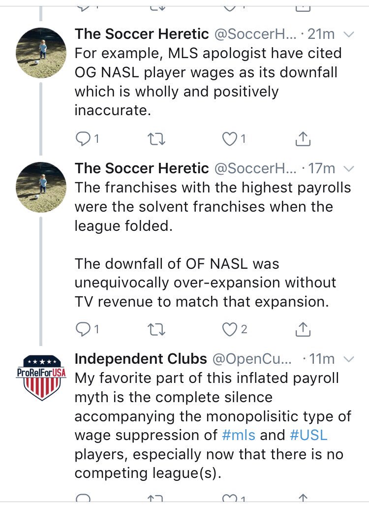 soccermavn's tweet image. When #MakingShitUp becomes an art form

I love the “highest payrolls were most solvent teams” when NASL folded. Never mind the 15 or so teams that folded between 1981-84 

You do you, bro/rel brigade. You never cease to amuse