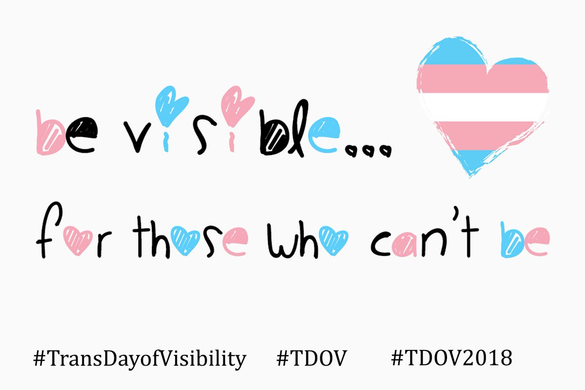 TransgenderU's tweet photo. Happy International Transgender Day of Visibility! #transgender #TDOV #TDOV18 #TransDayOfVisibility https://t.co/nlxZSYSYnT