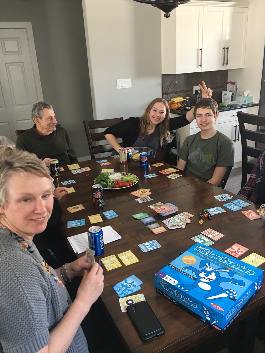 Playing killer bunnies for Easter