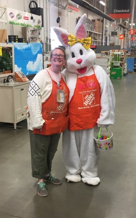 A lot of fun at #3906 hanging with Easter Bunny