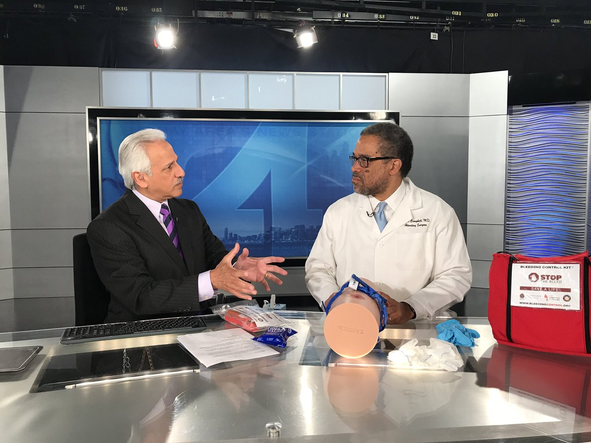 TraumaDocSF's tweet photo. Great to be able to spread the word on #NSTBD18. National Stop the Bleed Day. Many thanks to @kron4news and Mr Marty Gonzalez for allowing me to speak about this important issue! Anyone can save a life. @StopTheBleed @AmCollSurgeons @traumadoctors @ACSTrauma https://t.co/tbyypCxMfc