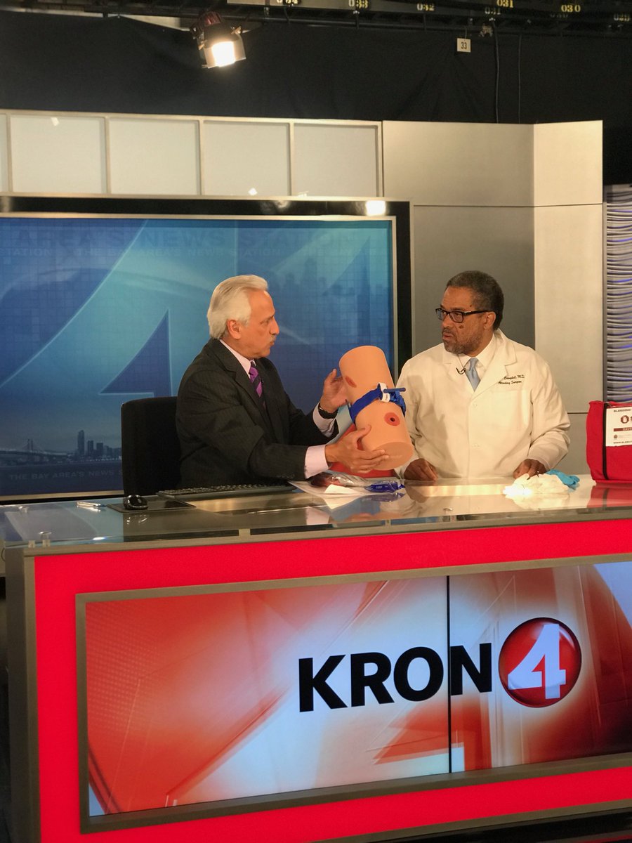 TraumaDocSF's tweet photo. Great to be able to spread the word on #NSTBD18. National Stop the Bleed Day. Many thanks to @kron4news and Mr Marty Gonzalez for allowing me to speak about this important issue! Anyone can save a life. @StopTheBleed @AmCollSurgeons @traumadoctors @ACSTrauma https://t.co/tbyypCxMfc