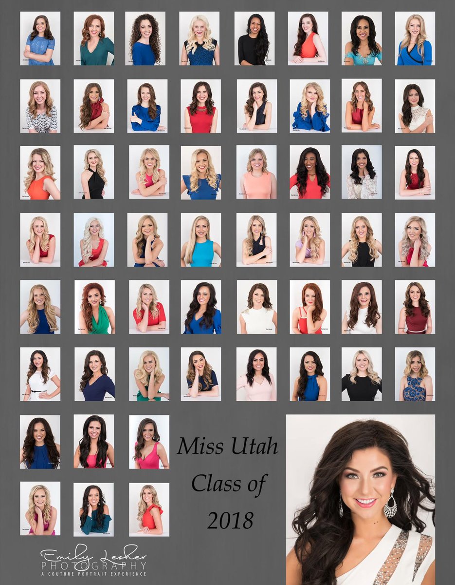 MissAmericaUT's tweet photo. Look at our 54 STUNNING Miss Utah contestants! We’re so grateful for @LesherPhoto’s talent!! Do you see your next Miss Utah?? https://t.co/wnOExM3ILf