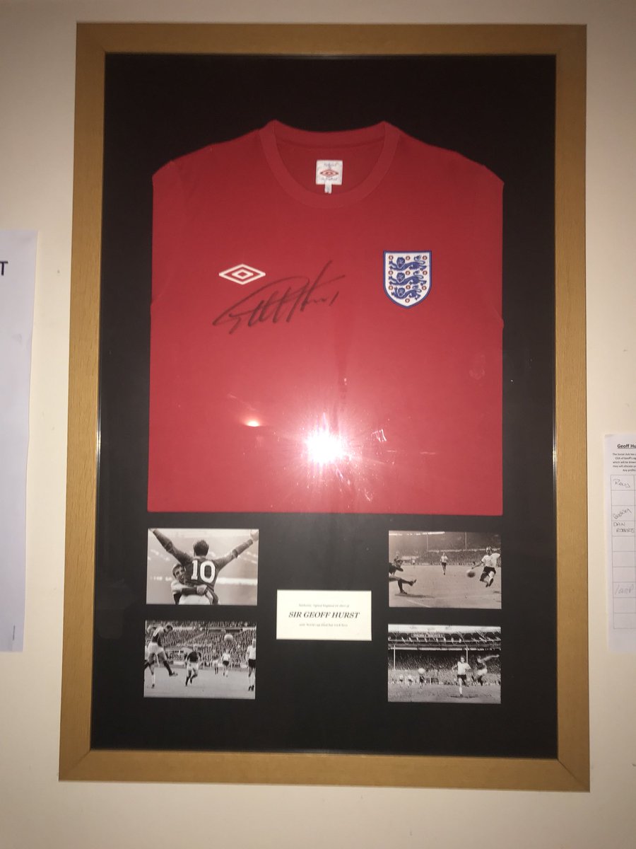 Congratulations to Pete Goodchild on winning this signed Geoff Hurst shirt in our lottery draw tonight!!! #No39 #bonusball #england #wc66