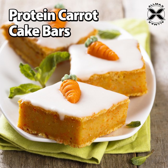ALLMAX's tweet photo. Indulge yourself in this healthy, high Protein Carrot Cake Bars and push those sweet-treat cravings aside this #EasterWeekend!
Featuring our #ISONATURAL Vanilla flavored protein powder.
#Recipe here: https://t.co/UwSmA3gZND https://t.co/DzJeti5hlc