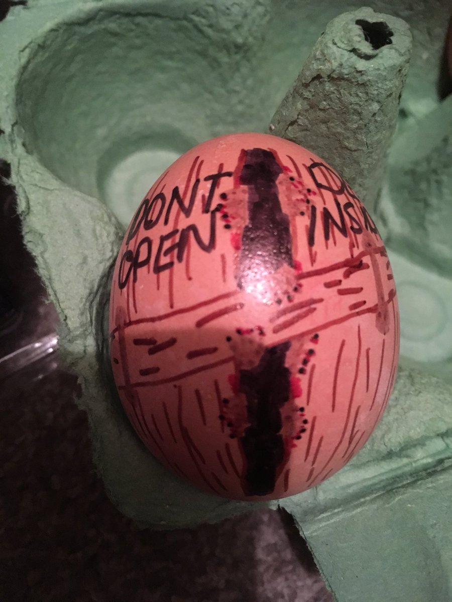 @AMCTalkingDead Happy Easter from me in the UK! Had a wee go at decorating a TWD egg only to realise it’s not wooden doors, it’s metal doors 🤦🏻‍♀️ oh well roll on Monday night 🙌🏻🤪 #TWD #TTD #TalkingDead #UK #Easter #HappyEaster #DecoratedEgg @TheWalkingDead