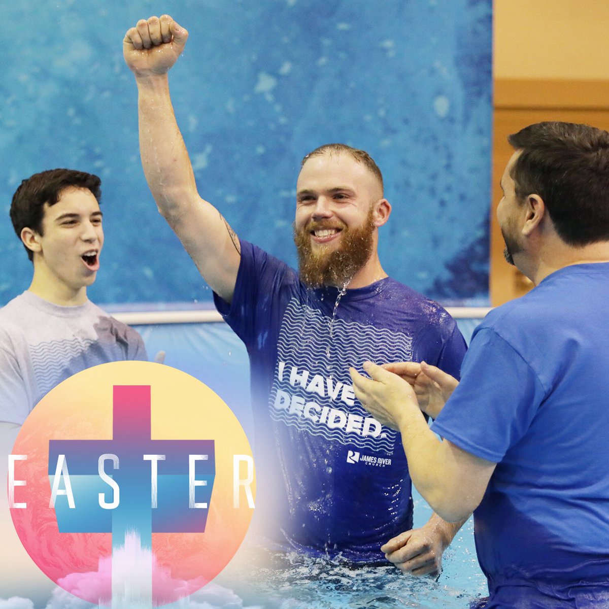 jamesriver's tweet photo. As we celebrate Easter this weekend, we couldn’t think of a better way for you to join the fun then by getting water baptized! After every service this weekend you can do just that!
___
#EasterIsForEveryone #PrayInviteBring #WelcomeHome #YouBelongHere #jrclife https://t.co/7Gb5CsYxtv
