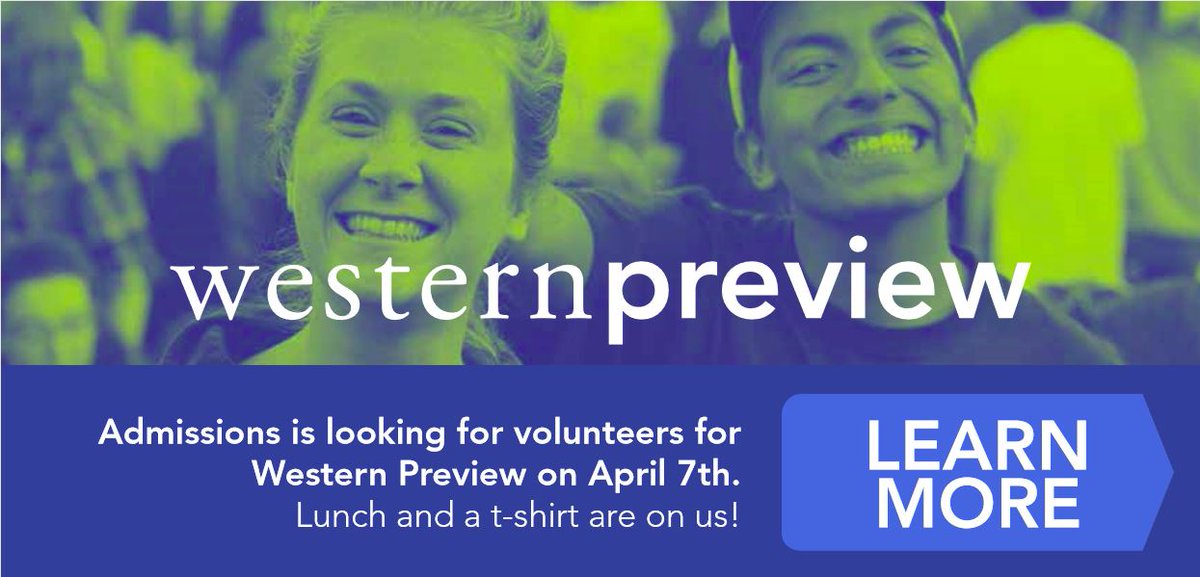 Join WWU Admissions April 7th and help our admitted students for Fall 2018 explore all Western has to offer! To get more info and sign up, click here: ow.ly/TiHc30jeH8s