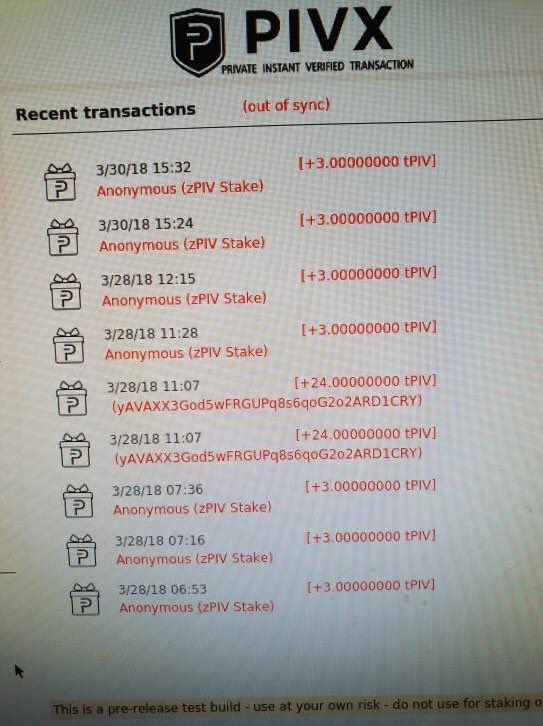 Dev update:

A slight delay on 3.1.0. Although the core protocol is working well, some final testing and user experience tweaks are being made to ensure that users will be able to take advantage of the feature set.

Thanks for you patience, $PIVX Tribe!
#cryptofirsts #zPIV #zPoS