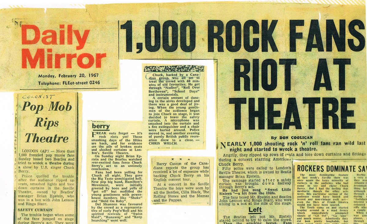 Backing up legendary musician #ChuckBerry was literally a riot for the band back in 1967. #TheStrangers #Boomers #rocknroll #music #history