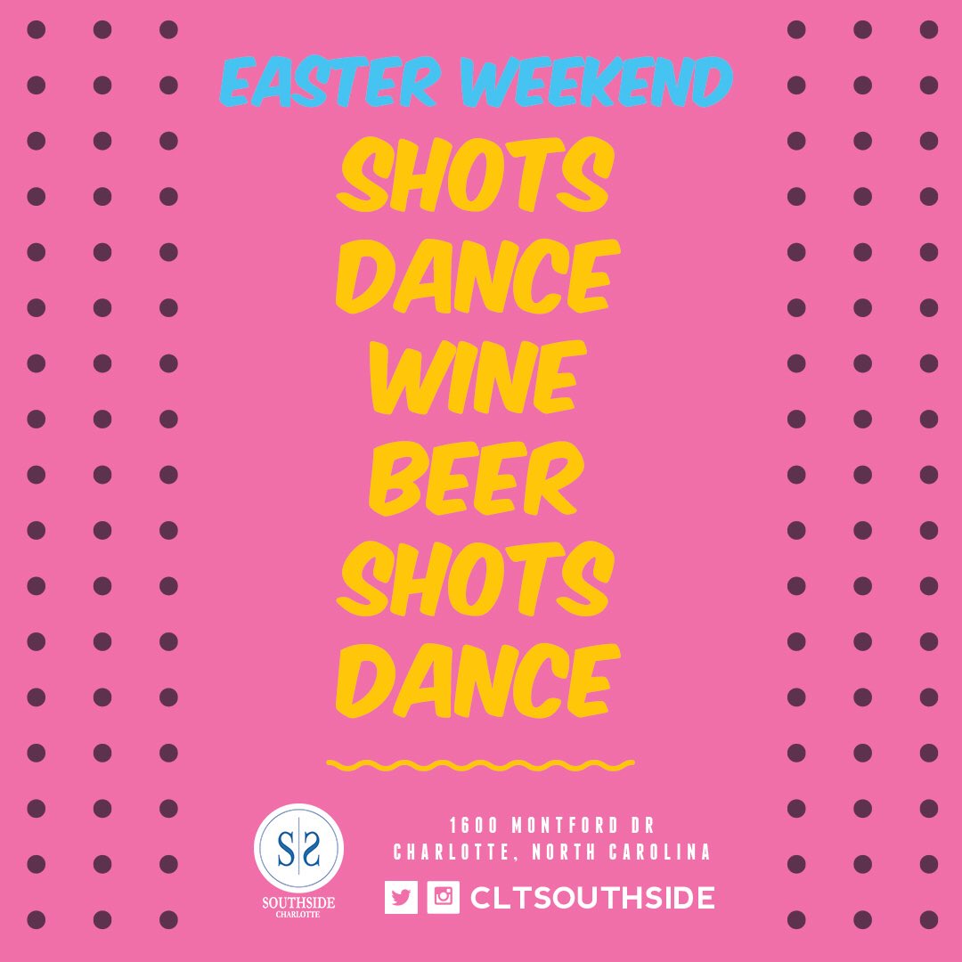 CLTSouthside's tweet photo. No Cover, Great Specials &amp; All the Jamz tonight!

#EasterBreak #GoSouthside #MakeItAMontfordNight https://t.co/avZTuTON13