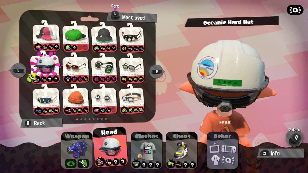 New Grizzco gear! Oceanic Hard Hat r/splatoon