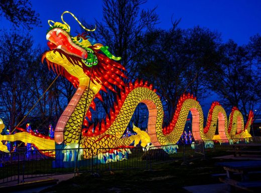 TweetFTStreet's tweet image. We're at #DragonLights Chicago Festival @SoldierField! The sun's down and the fun's about to start!! #StopBySayHi @ComEd table to #SpinNWheelTalk #ComEducateYourself #TweetFromTheStreet