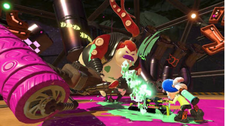 SplaToomlp's tweet image. 本日4月1日、新たなプレイアブルキャラクター「アタリメ司令」が追加される。インクを受け付けない身体を持ち、オート標準による狙撃、味方を守るバリアも使用することが出来るぞ。まさに伝説の傭兵だ。ちなみに今日はエイプリルフールだ。