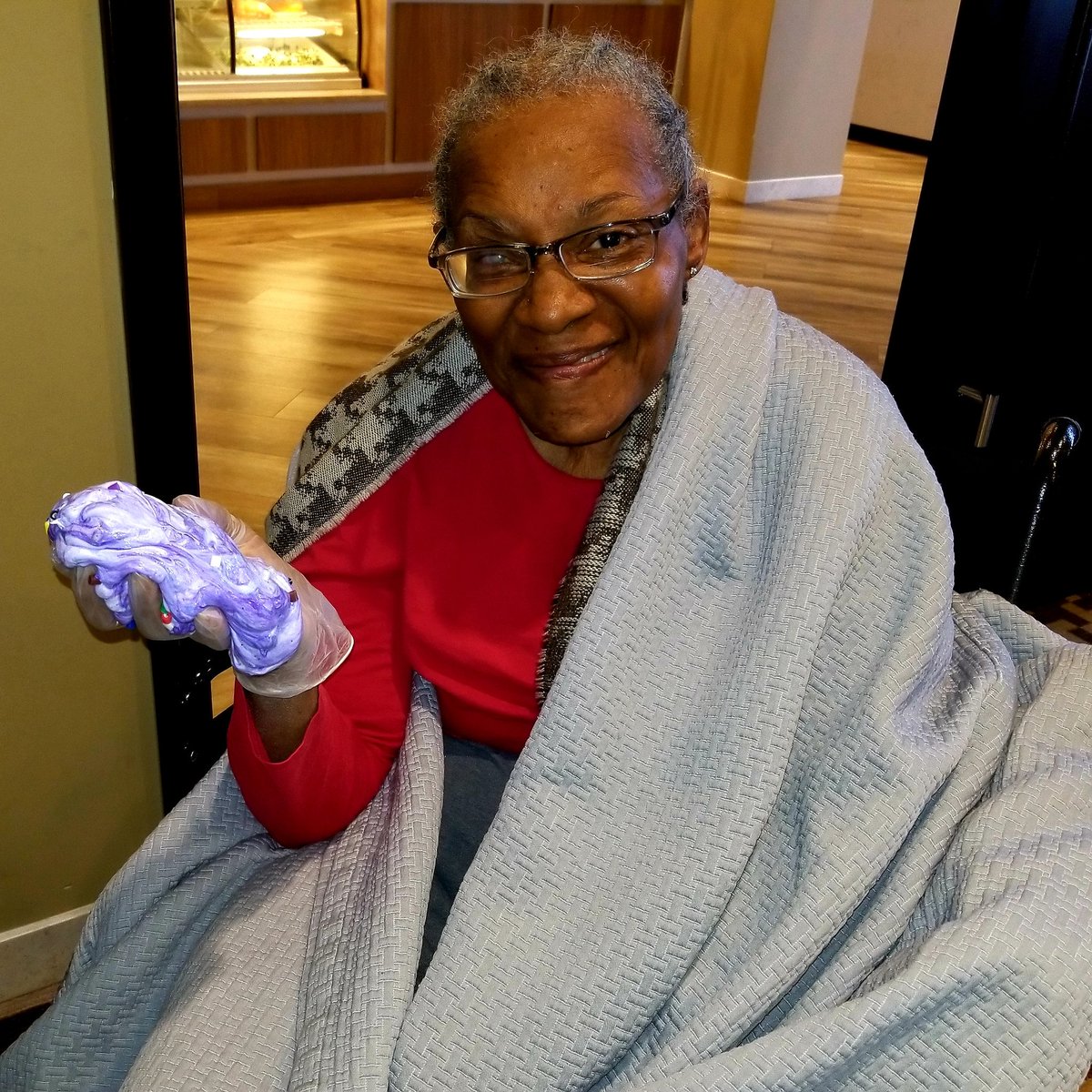 ClearvistaLake's tweet photo. Check at all the pretty colors of slime. You can't even imagine what they put into slime. @TrilogyLiving #EasterSlime https://t.co/5CT7O12LHJ
