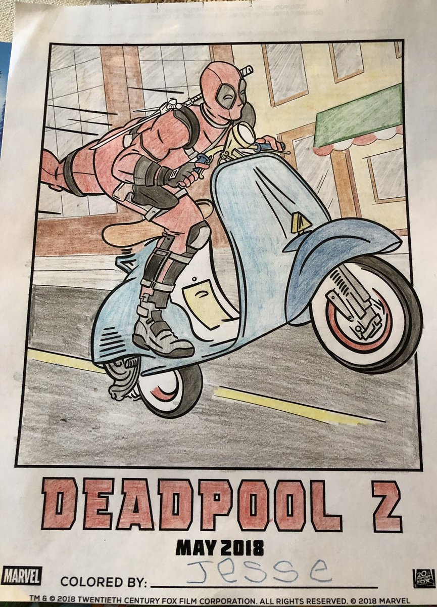 JesseJamesComix's tweet photo. I think I might have a future in coloring! #DeadpoolCore #nowacceptingcommissions https://t.co/4M8bHSwbPG