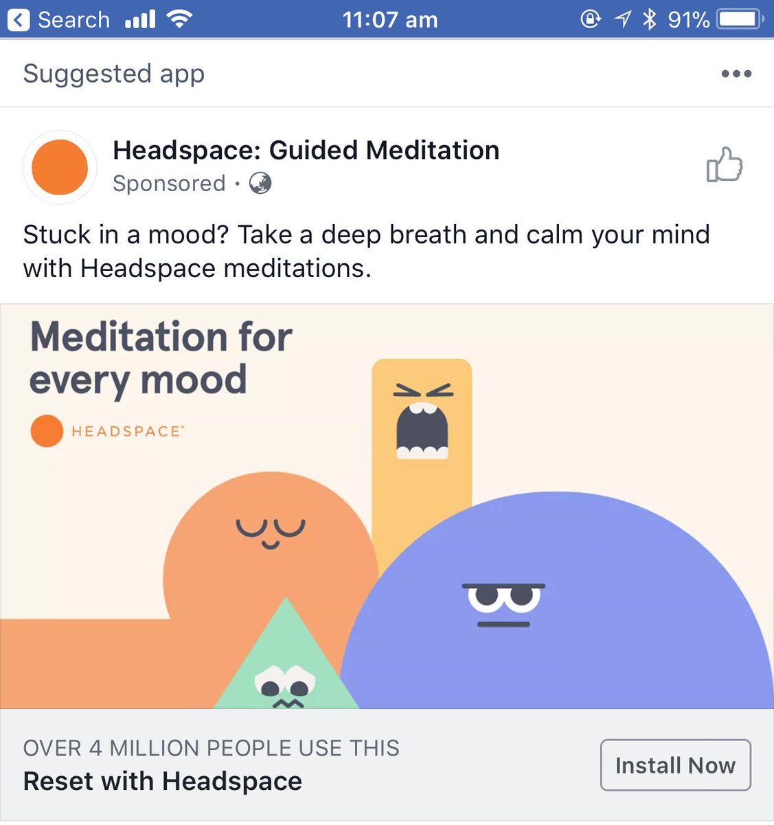ShellieJaye's tweet image. Facebook recognises that I am incapable of feeling anything but anger and anxiety. I don’t even update it, I just exist there.