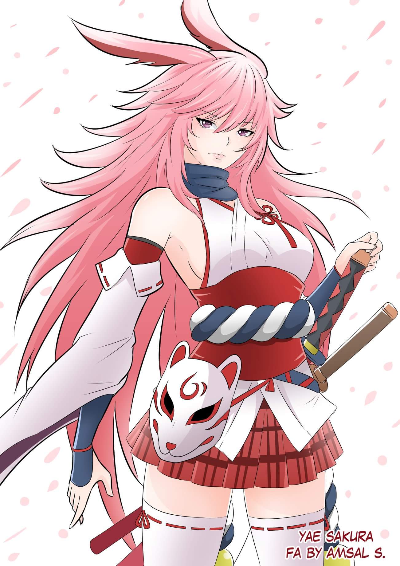 Soul of Neko on Twitter: "fanart yae sakura - houkai 3rd #