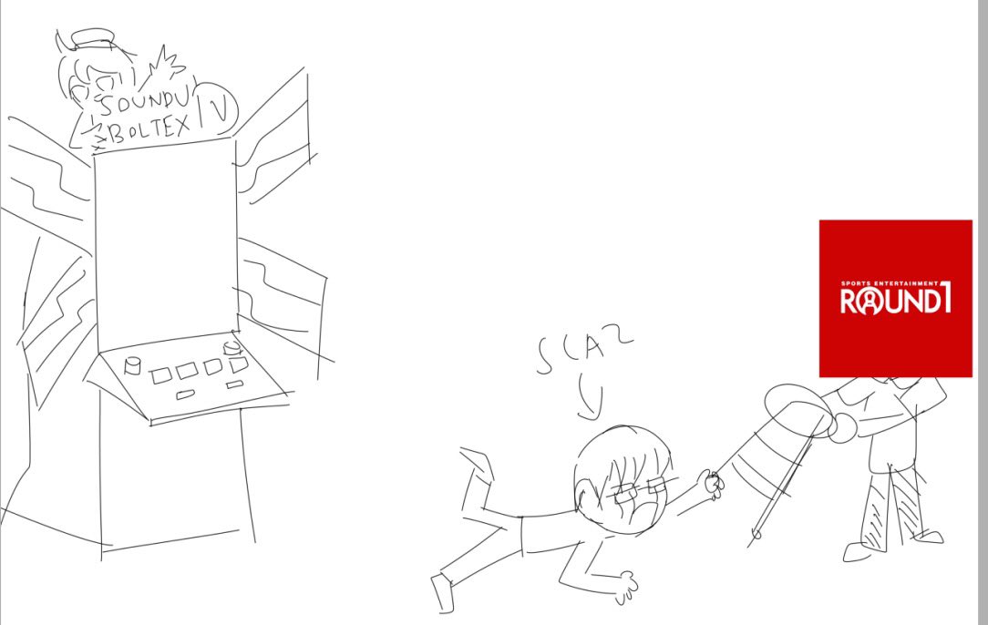 scazzaf's tweet photo. @RunsWithKniefs drew this amazing pic of me being bullied by r1 staff #justiceforstools https://t.co/3Vkg7klhQD