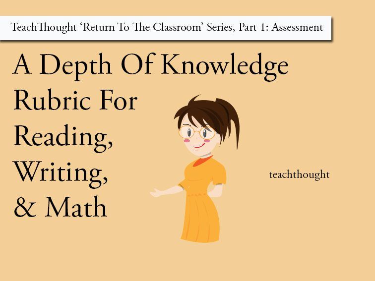 TeachThought's tweet image. A Depth Of Knowledge Rubric For Reading, Writing, And Math bit.ly/2szq3p4