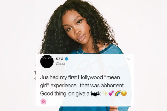 SZA in a now-deleted tweet: "Just had my first Hollywood 'mean gi...