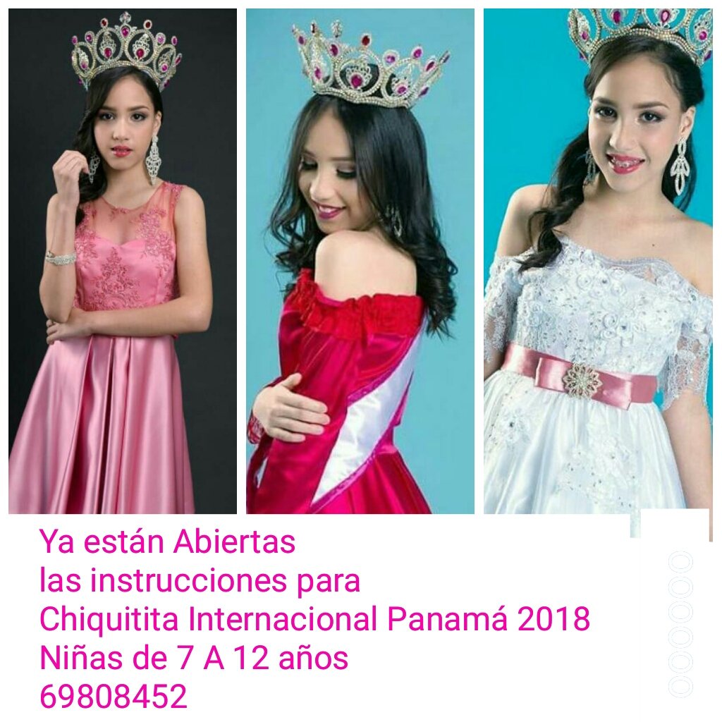 Ya están Abiertas las inscripciones para chiquitita Internacional 2018 
Niñas de 7 a 12 años 
Inscripciones abiertas al 69808452
