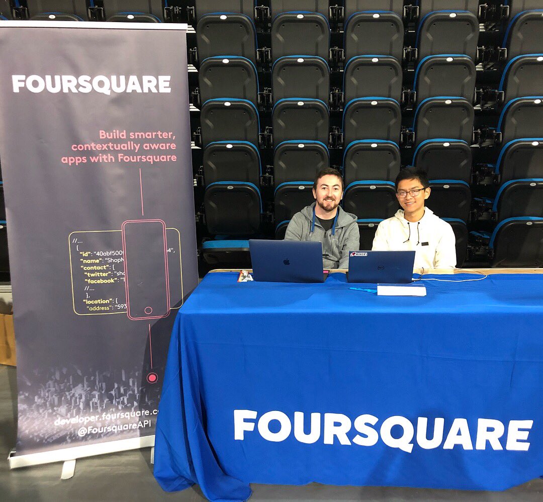 LAHacks's tweet photo. Great having @Foursquare here at #LAHacks2018 ππ https://t.co/TZA8ipOwYZ