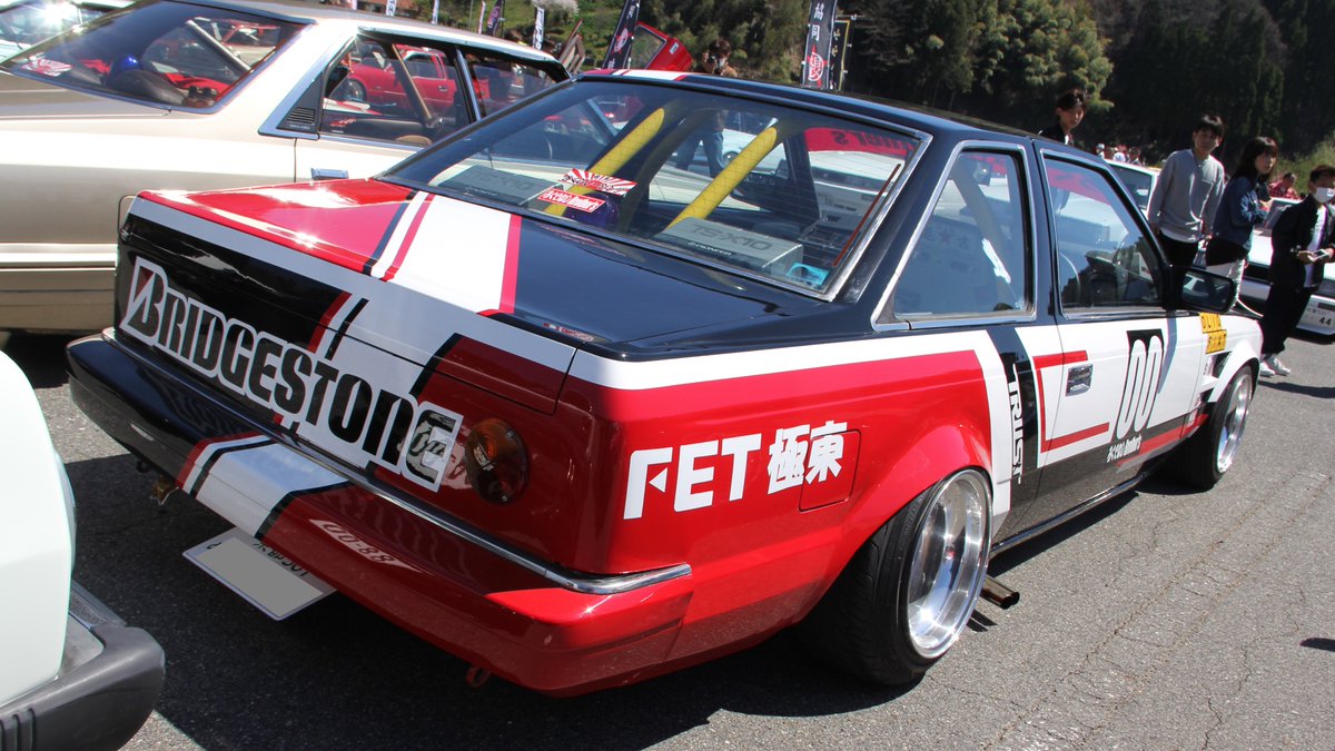O Xrhsths オッサンオート Sto Twitter 旧車レジェンド Toyota 福岡仕様の初代ソアラ 赤白黒のブリヂストンカラー ロングノーズが似合う