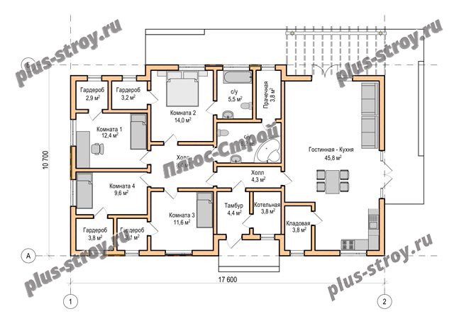 plusstroyru's tweet image. Одноэтажный дом 148,6 м2
#одноэтажныйдом #проектодноэтажногодома #строительствоодноэтажныхдомов