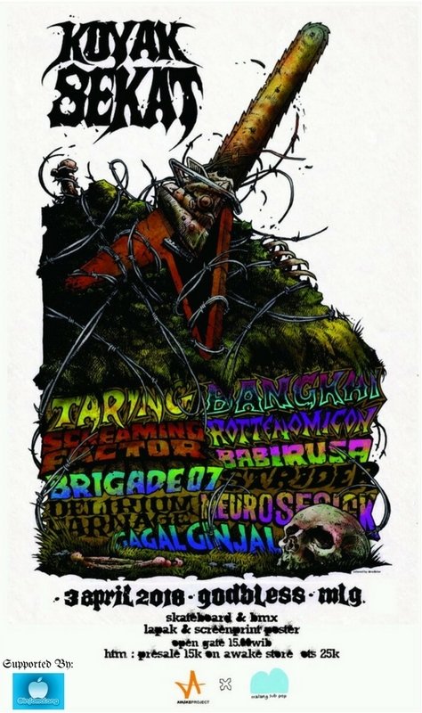 Koyak Sekat 3 April 2018 @godblesscafe2 bersama @taring_official @screamingfactor @babirusa_official <a href="/StriderHeavy/">STRIDER</a> <a href="/NeurosesicK_MLG/">NeurosesicK</a> @deliriumcarnage <a href="/gagalginjal_MLG/">Gagal Ginjal Punk</a> open gate 15:00 wib presale 15k <a href="/awakeprojectID/">Awake Project</a> malang dan on the spot 25k