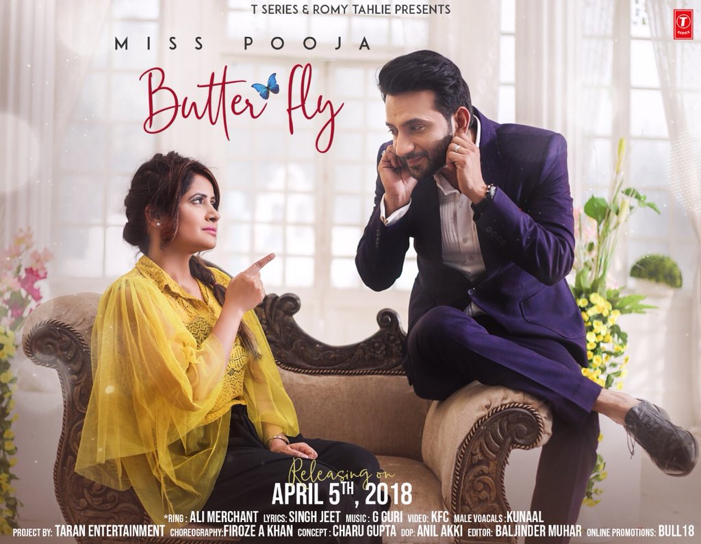 Kann khol ke sun lo g #Butterfly is releasing on #april5 <a href="/AliAMerchant/">Ali Merchant Official</a> 😜😜😜😜