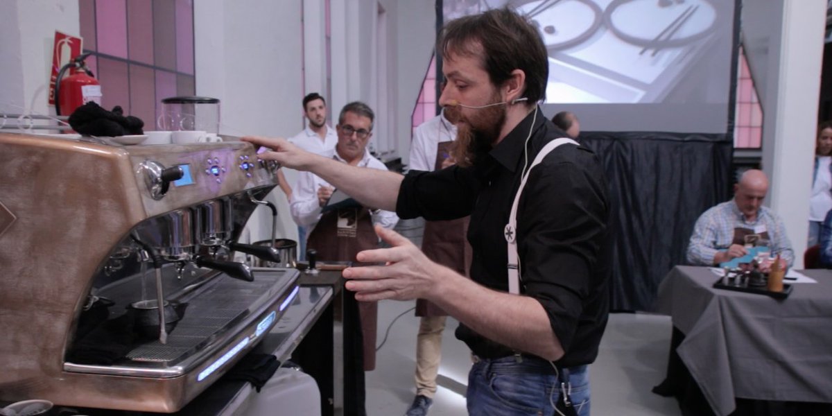 Rioja2's tweet photo. El riojano Óscar Solorzano del bar Asterisco  aspira a ser el Mejor Barista de #España https://t.co/ad46eJ6raO https://t.co/NsZlv8pecJ
